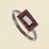 Bague Fine SYBIL - Cristal / Gun -Agatha 02220345 852 52 01