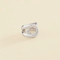 Bague Large CURVE - Argenté
