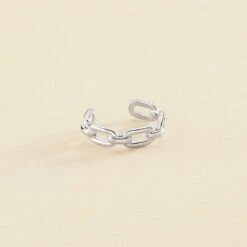Bague Ajustable CHAIN - Argenté