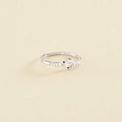 Agatha 7 Bague Fine SNAKY - Cristal / Argenté