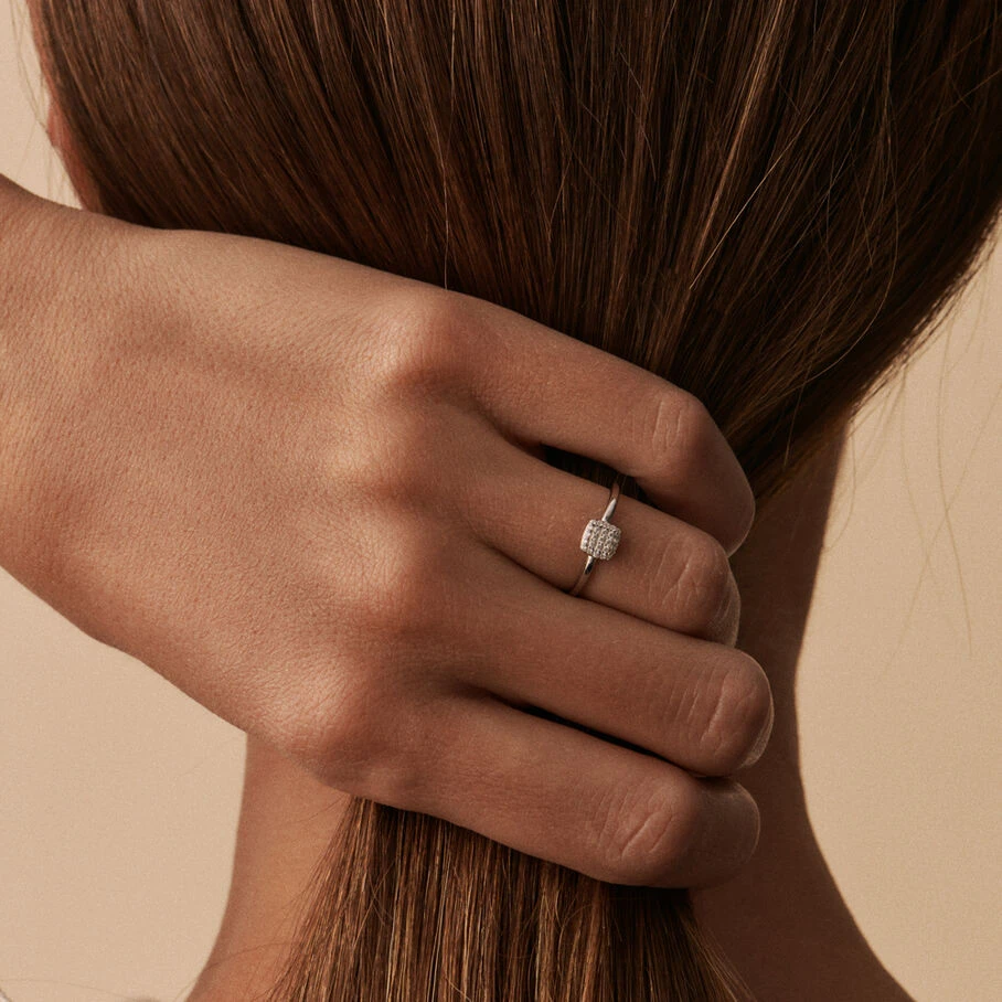 Bague Fine GLORIA - Cristal / Argenté 4 Bague Fine GLORIA - Cristal / Argenté – Image 2