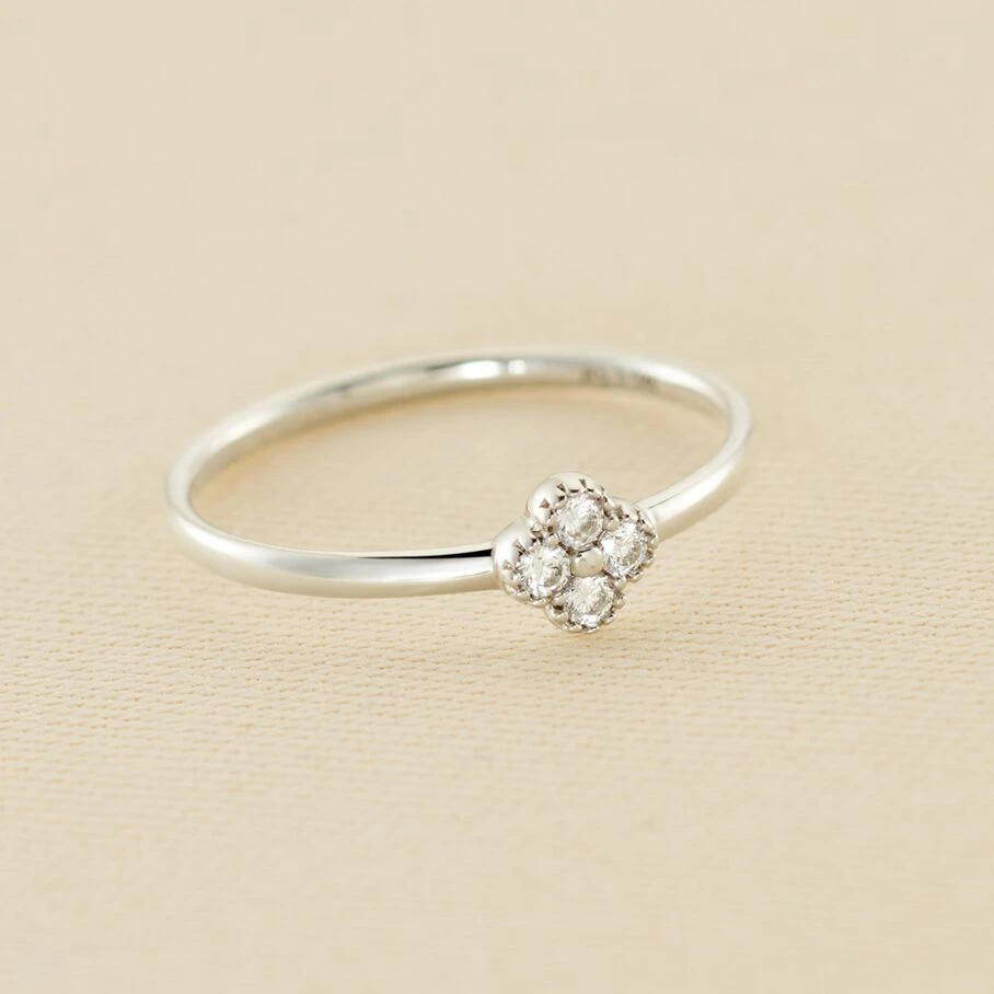 Bague Fine BELOVED - Cristal / Argenté 3 Bague Fine BELOVED - Cristal / Argenté