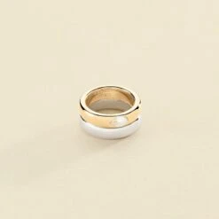 Bague Large DUA - Argenté / Doré