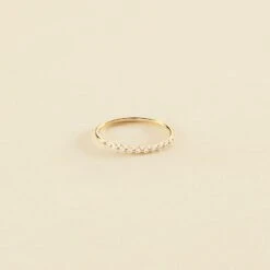 Agatha 16 Bague Fine BELOVED - Cristal / Doré