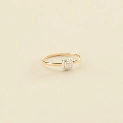 Bague Fine GLORIA - Cristal / Doré