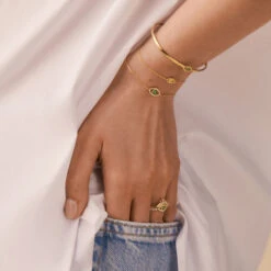 Bague Fine LUCKY EYE - Vert / Doré -Agatha 02290027 658 58 M2