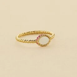 Bague Fine ATMA - Nacre /rose