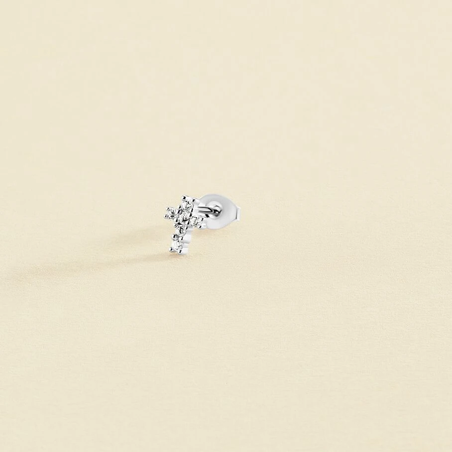 Piercing Puce CRUZ BRILLANTE - Cristal / Argenté 3 Piercing Puce CRUZ BRILLANTE - Cristal / Argenté