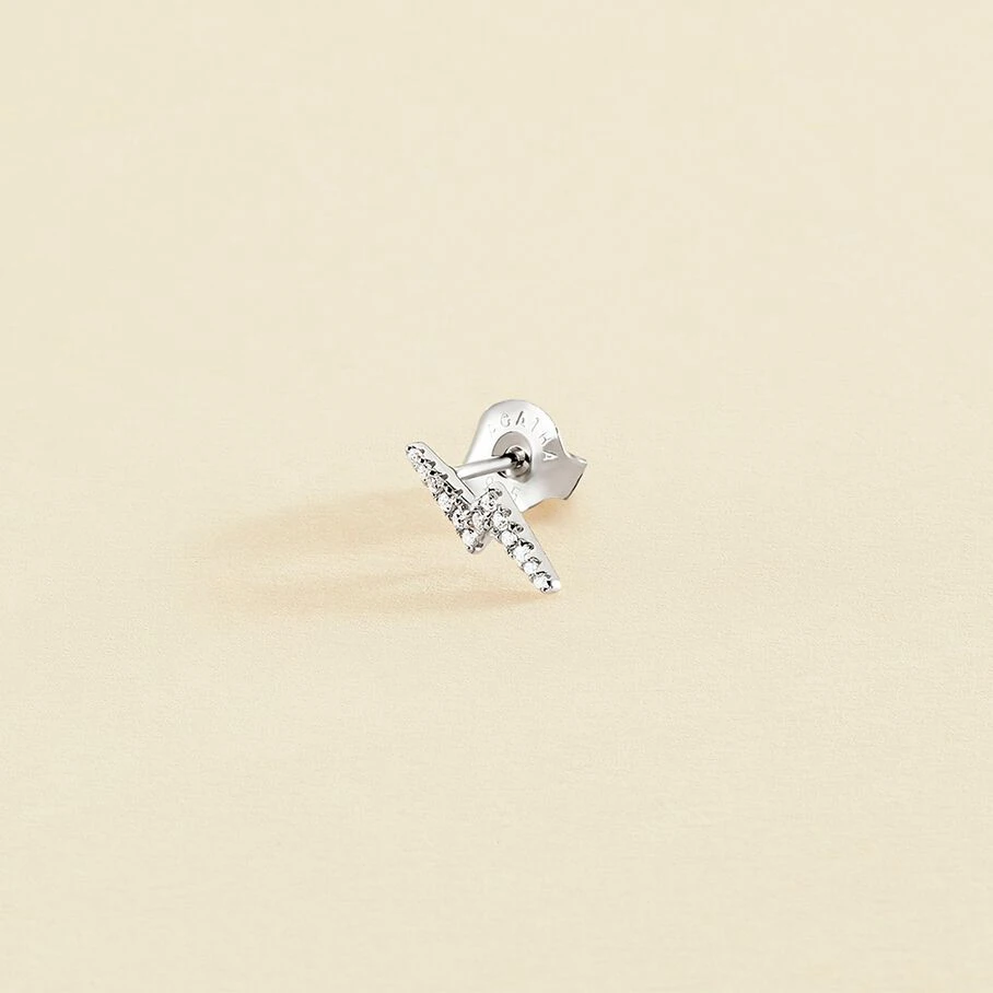 Piercing Puce ECLAIR - Cristal / Argenté 3 Piercing Puce ECLAIR - Cristal / Argenté