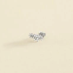 Piercing Puce TRIOFLOR - Cristal / Argenté