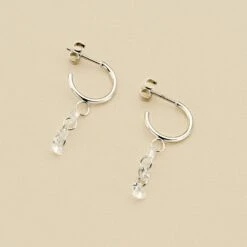 Créoles PETILLE - Cristal / Argenté