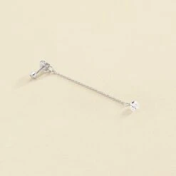 Piercing Puce PERCEE - Cristal / Argenté