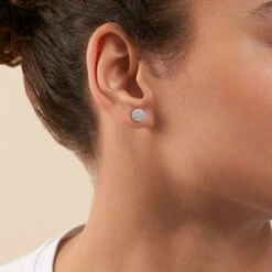 Boucles D'oreilles Puces CRISTAL - Cristal / Argenté -Agatha 02321097 136 TU M1