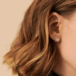 Boucles D'oreilles Puces IMPERIAL - Cristal / Argenté -Agatha 02321240 136 TU M1