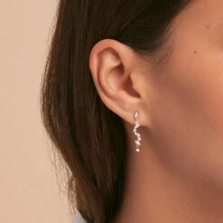 Boucles D'oreilles Pendantes PLEIADES - Cristal / Argenté 5 Boucles D'oreilles Pendantes PLEIADES - Cristal / Argenté -Agatha 02321245 136 TU M1