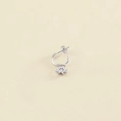 Piercing Créole BIG STAR - Cristal / Argenté