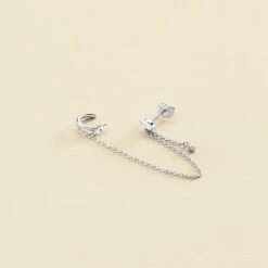 Piercing Ear Cuff AMAS - Cristal / Argenté