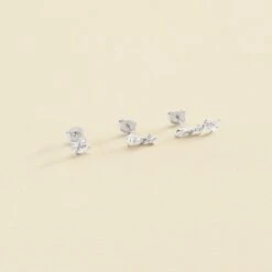 Piercing Puce AMAS - Cristal / Argenté