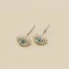 Boucles D'oreilles Pendantes LUCKY EYE - Turquoise / Argenté -Agatha 02321270 650 TU 01