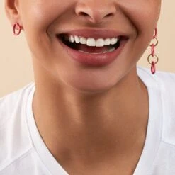 Boucles D'oreilles Pendantes SESHA - Rose / Doré -Agatha 02350945 315 TU M2