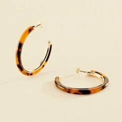 Créoles BOUCLE - Ecaille / Doré