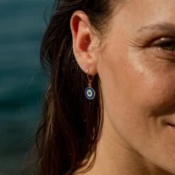 Boucles D'oreilles Pendantes CYCLADES - Bleu / Doré -Agatha 02381228 109 TU M2