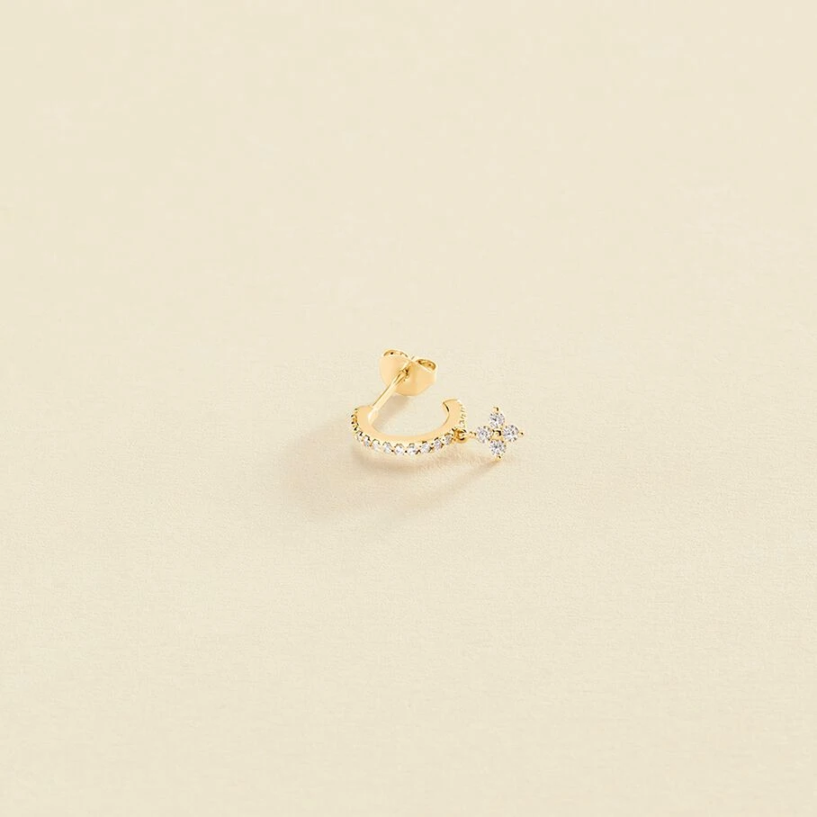 Piercing Créole DIAMSTAR - Cristal / Doré 3 Piercing Créole DIAMSTAR - Cristal / Doré