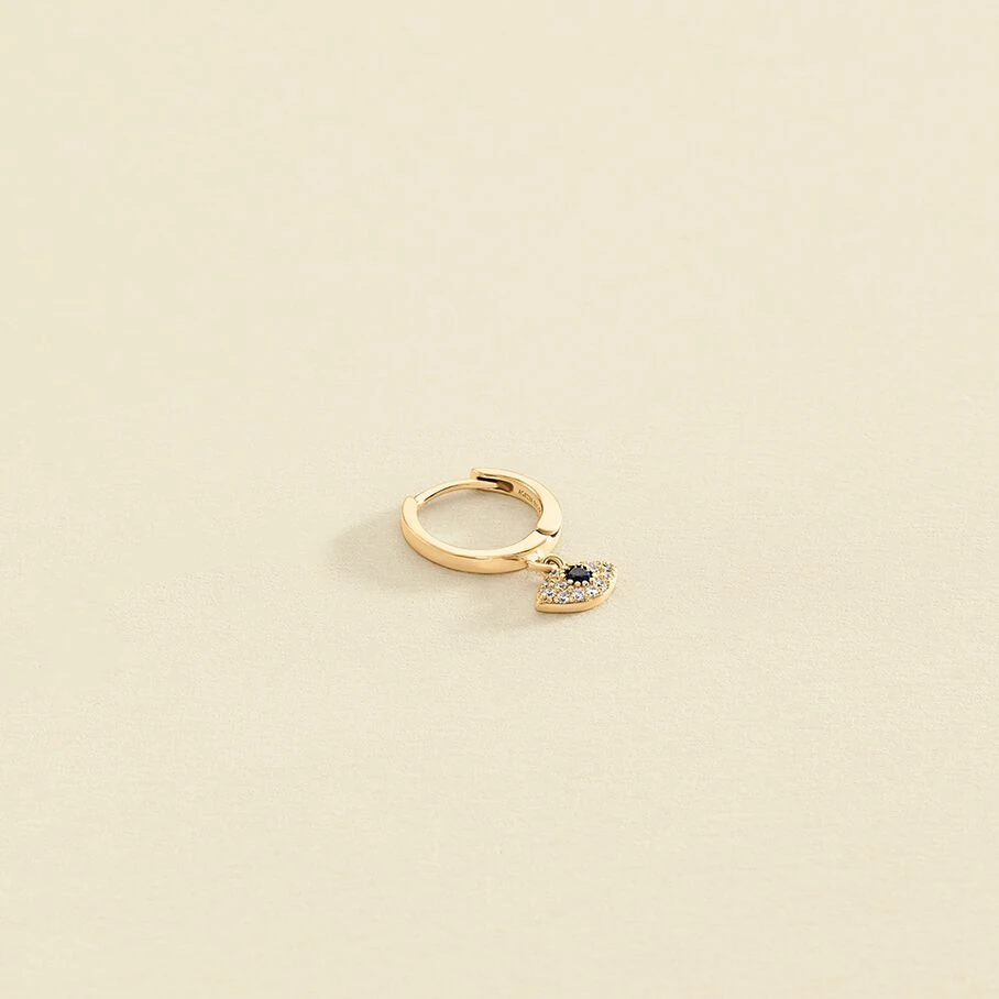 Piercing Créole NAZAR - Cristal / Doré 3 Piercing Créole NAZAR - Cristal / Doré