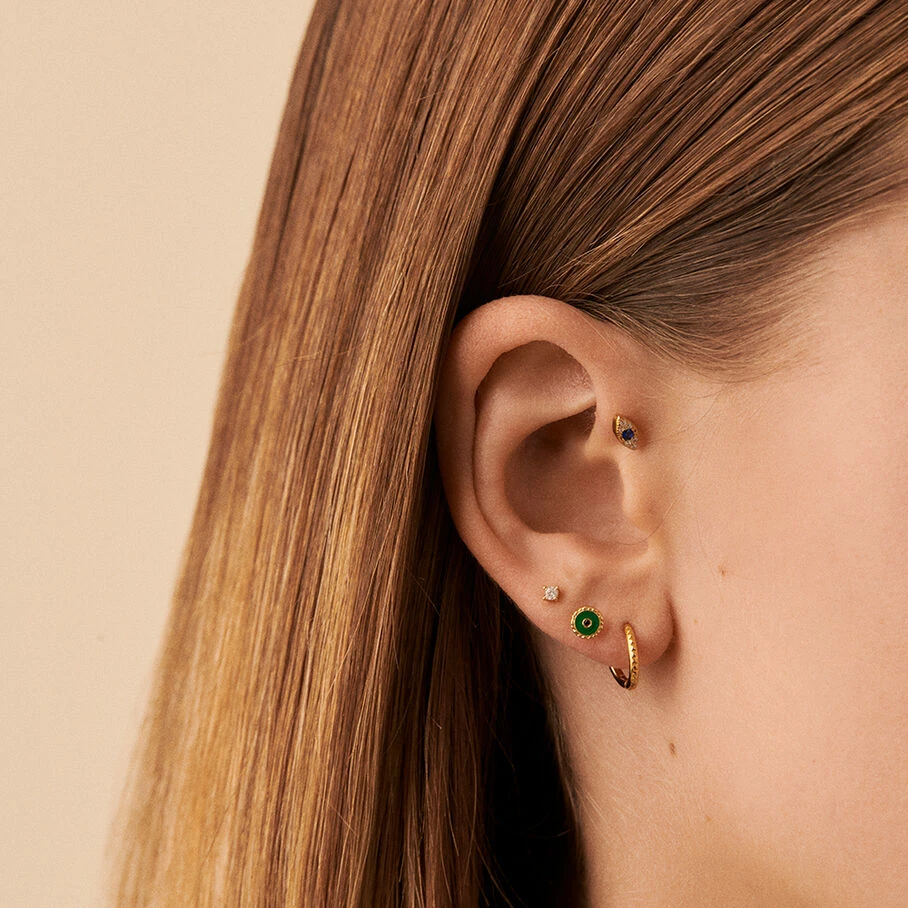 Piercing Puce AZUL - Bleu / Doré 4 Piercing Puce AZUL - Bleu / Doré – Image 2