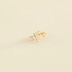 Piercing Puce LIBELULA - Cristal / Doré