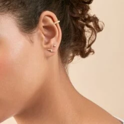 Piercing Ear Cuff PAVE - Cristal / Doré -Agatha 02390098 137 TU M2