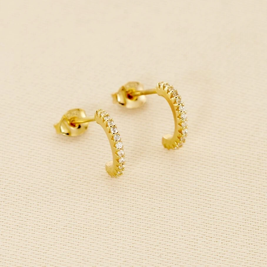 Créoles MULTI - Cristal / Doré 3 Créoles MULTI - Cristal / Doré