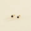 Boucles D'oreilles Puces IMPERIAL - Noir / Doré -Agatha 02390269 270 TU 01