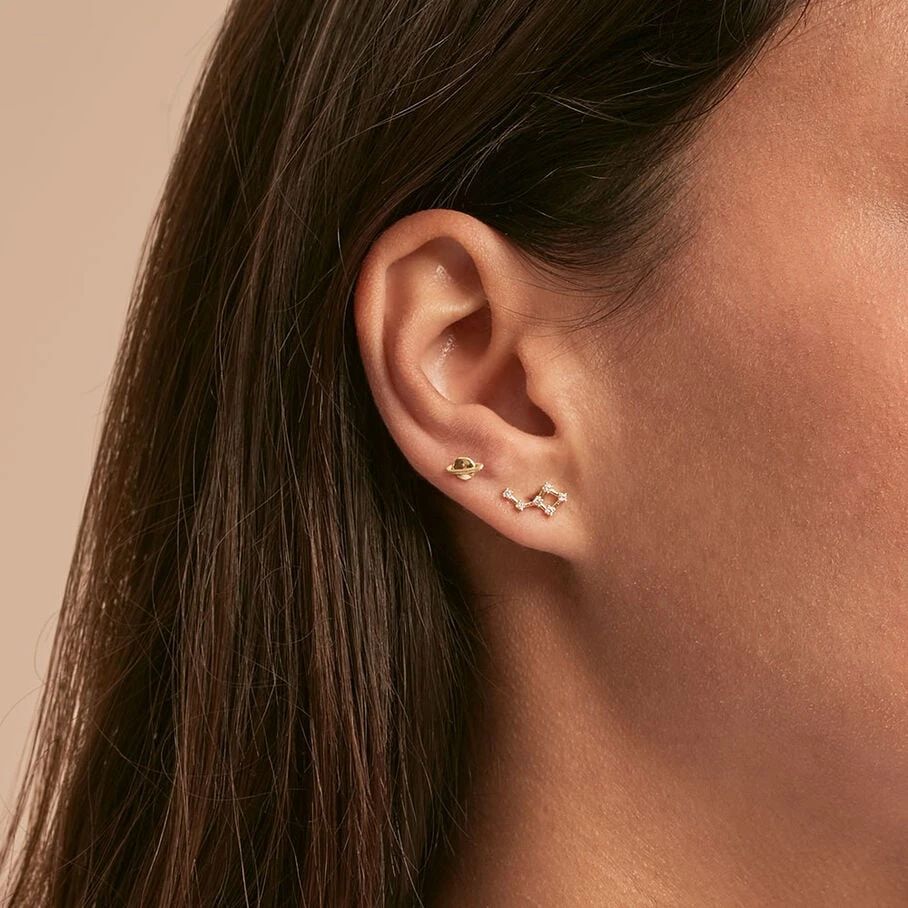 Piercing Puce CONSTEL - Cristal / Doré 4 Piercing Puce CONSTEL - Cristal / Doré – Image 2
