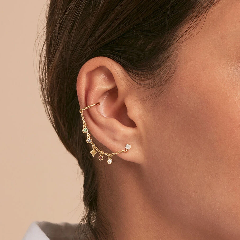 Piercing Ear Cuff MIX & MATCH - Multicolore / Doré 4 Piercing Ear Cuff MIX & MATCH - Multicolore / Doré – Image 2