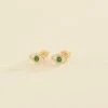Boucles D'oreilles Puces LUCKY EYE - Vert / Doré -Agatha 02390790 658 TU 01