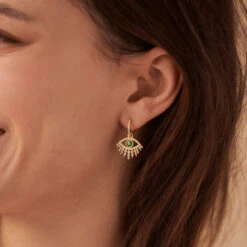 Créoles LUCKY EYE - Vert / Doré 7 Créoles LUCKY EYE - Vert / Doré -Agatha 02390792 658 TU M1