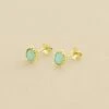 Boucles D'oreilles Puces ATMA - Amazonite/ Jaune -Agatha 02390798 780 TU 01