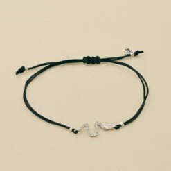 Agatha 30 Bracelet Cordon SNAKY - Cristal / Noir