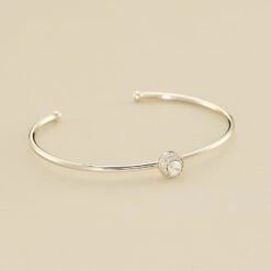 Jonc IMPERIAL - Cristal / Argenté