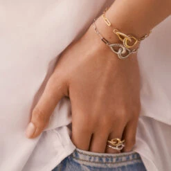 Bracelet Souple GEMINI - Cristal / Argenté -Agatha 02420750 136 TU M2