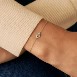 Bracelet Souple LUCKY EYE - Turquoise / Argenté -Agatha 02420755 650 TU M1