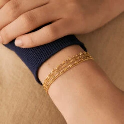 Bracelet Souple NEBET - Doré 8 Bracelet Souple NEBET - Doré -Agatha 02480262 157 TU M1