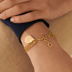 Bracelet Souple NEBET - Doré 9 Bracelet Souple NEBET - Doré -Agatha 02480262 157 TU M2