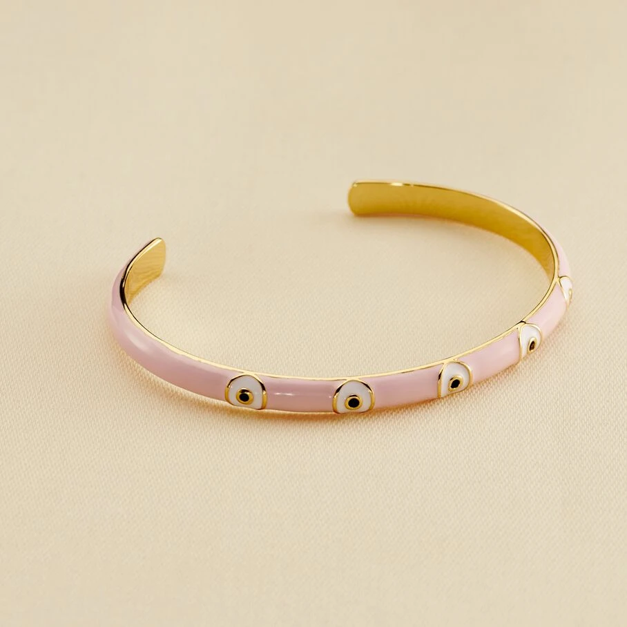 Jonc CYCLADES - Rose Pâle/ Doré 3 Jonc CYCLADES - Rose Pâle/ Doré