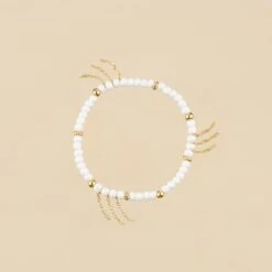 Bracelet Souple RODEO - Blanc / Doré