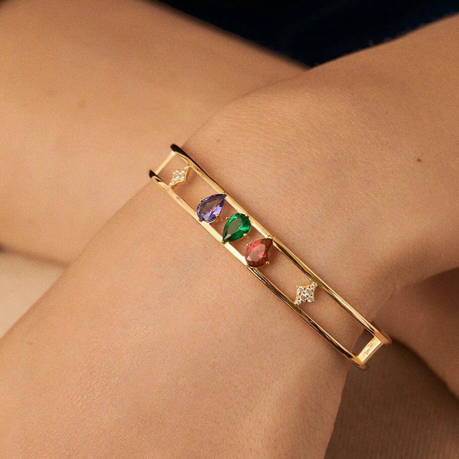 Manchette ASTRE - Multicolore / Doré 4 Manchette ASTRE - Multicolore / Doré – Image 2