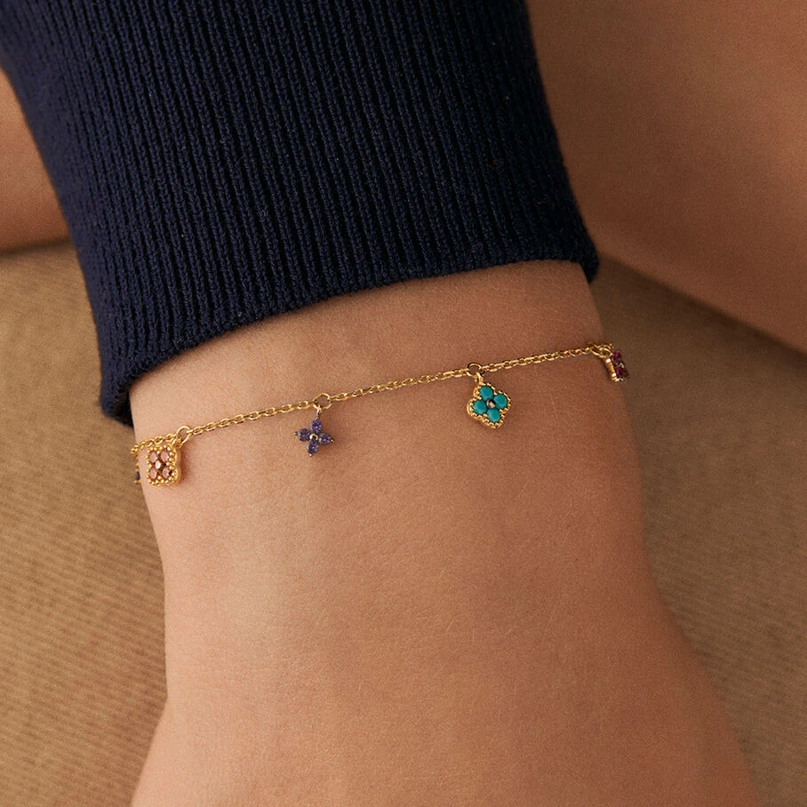 Bracelet Souple BELOVED - Multicolore / Doré 4 Bracelet Souple BELOVED - Multicolore / Doré – Image 2