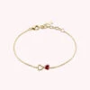 Bracelet Souple BEGUIN - Rouge / Doré -Agatha 02490078 324 TU 01