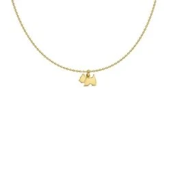 Collier Ras Du Cou MINI SCOTTIE - Or Jaune